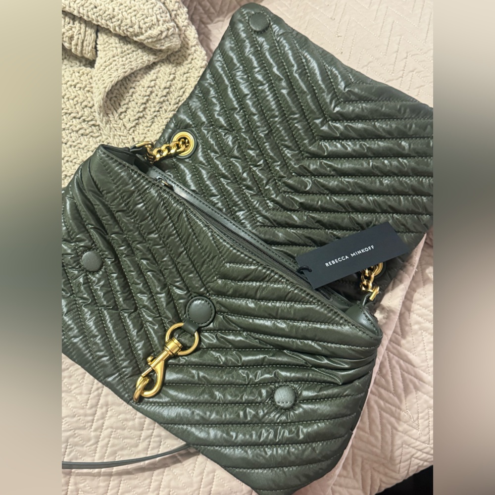 🎉QUICK SALE🎉Rebecca Minkoff Edie Nylon Jumbo Flap Shoulder Bag - Picture 6 of 8